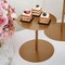 3 Gold Round Metal CUPCAKE STANDS Dessert Display Riser Party Events Decorations